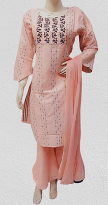SuperDaze Embroidered Kurta, Trouser/Pant & Dupatta Set