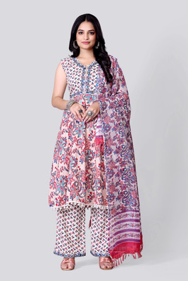 HOUSE OF COMMON Self Design Kurta, Trouser/Pant & Dupatta Set