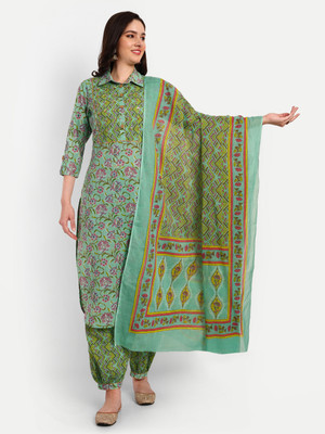 hustle bustle Self Design Kurta, Patiala & Dupatta Set