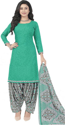 amozo Printed Kurta, Patiala & Dupatta Set