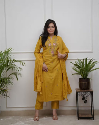 Sanila Embroidered Kurta, Trouser/Pant & Dupatta Set