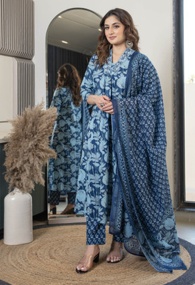 Arayna Printed Kurta, Palazzo & Dupatta Set