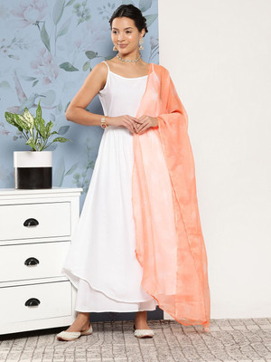 InWeave Solid Kurta, Palazzo & Dupatta Set