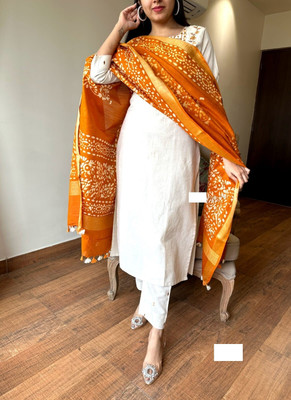 Kurtinic Embroidered Kurta, Trouser/Pant & Dupatta Set