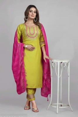 Zinariya Fab Embellished Kurta, Churidar & Dupatta Set