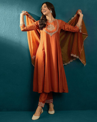 HB VENTURE Embroidered Kurta, Trouser/Pant & Dupatta Set