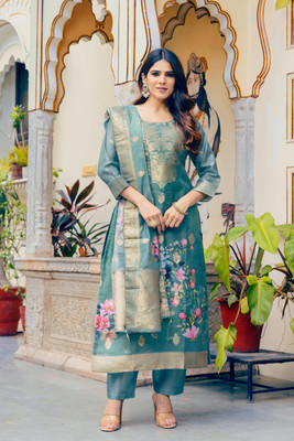 KIONA FAB Printed Kurta, Trouser/Pant & Dupatta Set