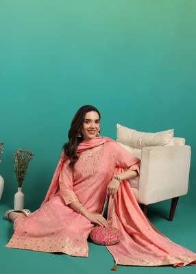 Hiva Trendz Printed Kurta, Trouser/Pant & Dupatta Set