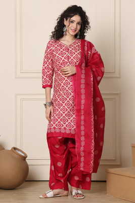 Rajnandini Printed Kurta, Patiala & Dupatta Set