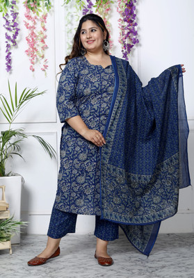 Swasti Floral Print Kurta, Trouser/Pant & Dupatta Set
