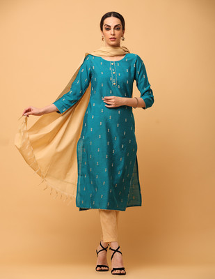 Angkor Printed Kurta, Trouser/Pant & Dupatta Set