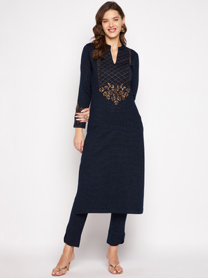 Zigo Embroidered Kurta, Palazzo & Dupatta Set