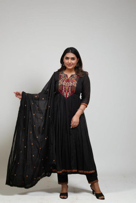 Tylissa Embroidered Anarkali Kurta, Bottom & Dupatta Set