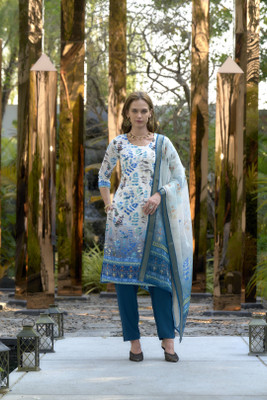 Shree Laxminarayan export Embroidered, Printed Kurta, Trouser/Pant & Dupatta Set