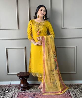 Tylissa Printed Kurta, Trouser/Pant & Dupatta Set
