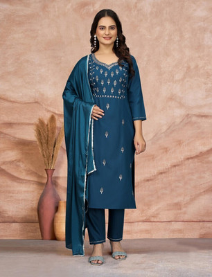 HB VENTURE Embroidered Kurta, Trouser/Pant & Dupatta Set