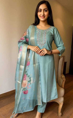 bajrang fashion Embroidered Kurta, Trouser/Pant & Dupatta Set