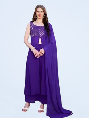 LIMBUDI CREATION Embroidered Kurta, Trouser/Pant & Dupatta Set