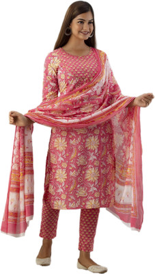 ANNU PARIDHAN Printed Kurta, Trouser/Pant & Dupatta Set