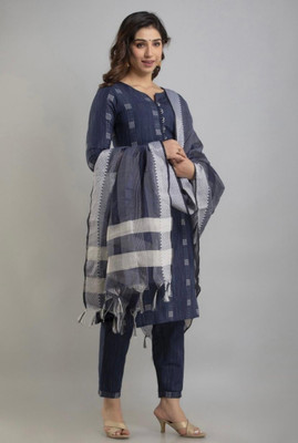 Get smart wear Woven Kurta, Trouser/Pant & Dupatta Set