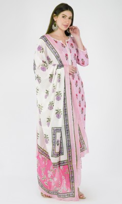 RATAN Floral Print Kurta, Trouser/Pant & Dupatta Set