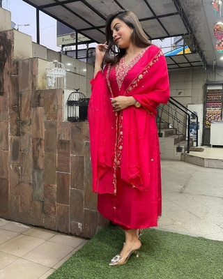 TVASMI Embroidered Kurta, Trouser/Pant & Dupatta Set
