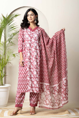 R RANAK CREATION Printed Kurta, Palazzo & Dupatta Set