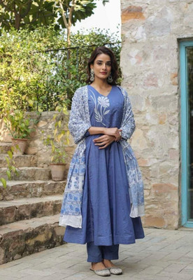 BNA BNAYA Floral Print Kurta, Salwar & Dupatta Set