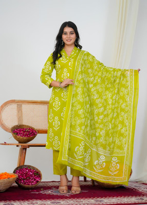 badodiya's Embroidered Kurta, Palazzo & Dupatta Set
