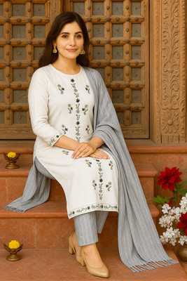 SARIM TEXTILE Embroidered Kurta, Trouser/Pant & Dupatta Set