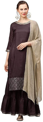 Vijay Collections Women Kurta Sharara Dupatta Set