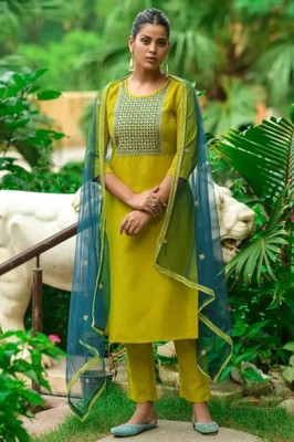 RAS RANI FASHION Embroidered Kurta, Patiala & Dupatta Set