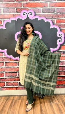 KROCHET Embroidered, Printed Kurta, Trouser/Pant & Dupatta Set
