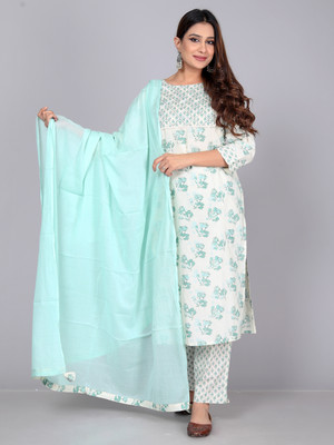RZOO LIFESTYLE Floral Print Kurta, Patiala & Dupatta Set