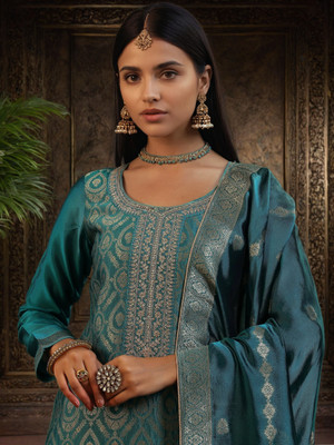 Lucepura Embellished Anarkali Kurta, Bottom & Dupatta Set