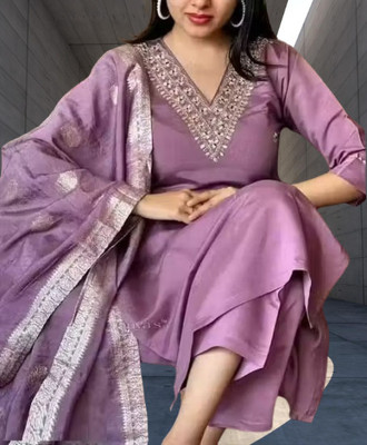SAIRA NX Solid Kurta, Trouser/Pant & Dupatta Set