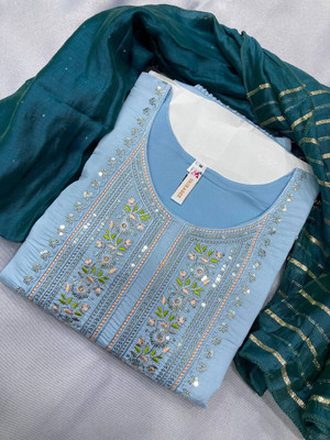 Zarista Creation Self Design Kurta, Salwar & Dupatta Set