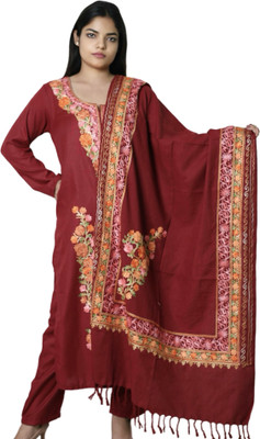 myplusfashion Embroidered Kurta, Palazzo & Dupatta Set