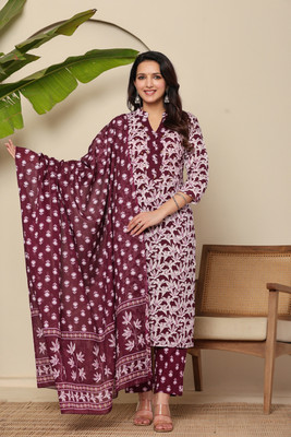 FLAMBOYANT Printed Kurta, Trouser/Pant & Dupatta Set