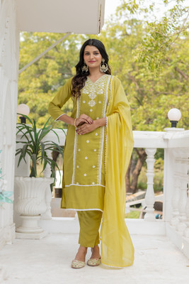 shiv textiles Embroidered Kurta, Trouser/Pant & Dupatta Set