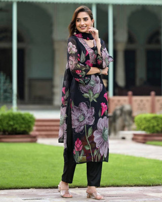 CLSSYCLOSET Printed Kurta, Trouser/Pant & Dupatta Set