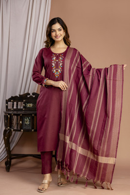 Chafi Collection Embroidered Kurta, Trouser/Pant & Dupatta Set
