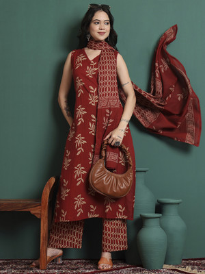 NYPA Printed Kurta, Trouser/Pant & Dupatta Set
