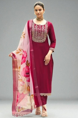 Ayesha Fashion Embroidered Kurta, Trouser/Pant & Dupatta Set