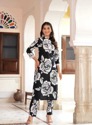 Kanha Enterprises Printed Kurta, Palazzo & Dupatta Set