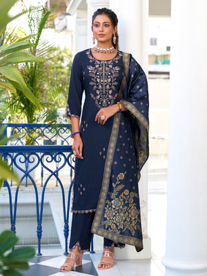 VredeVogel Embroidered Kurta, Trouser/Pant & Dupatta Set