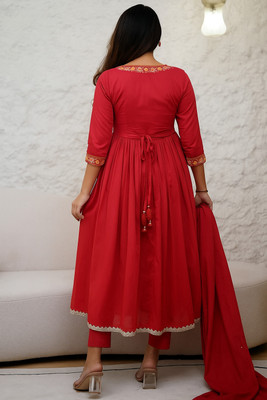 Tylissa Embroidered Anarkali Kurta, Bottom & Dupatta Set