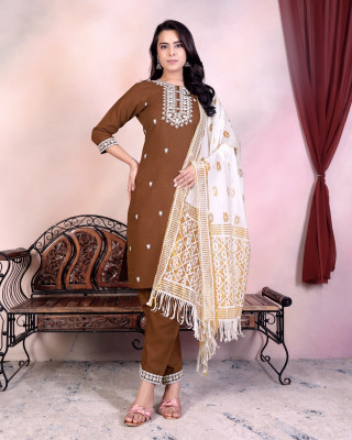 Rivaf Embroidered Kurta, Trouser/Pant & Dupatta Set
