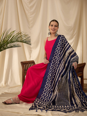 InWeave Solid Kurta, Palazzo & Dupatta Set