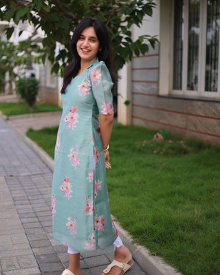 smartcureexim Floral Print Kurta, Trouser/Pant & Dupatta Set